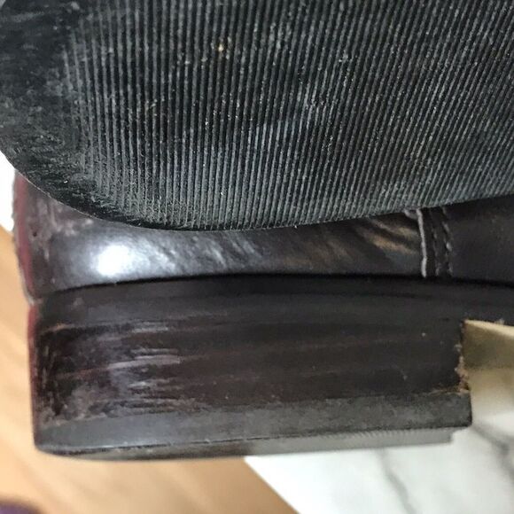 Vince Camuto Womens Leather Boots Sz US 8B/EU 38 Knee High Brown Quilted Zipper - Picture 11 of 12